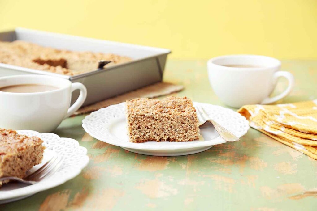 Lemon Poppy Seed Cake displayed on small plates