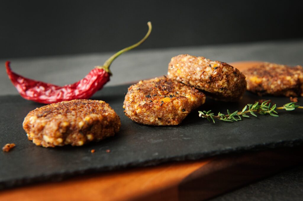 Gluten-Free Croquettes displayed with a red pepper