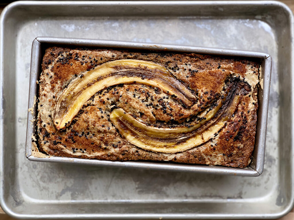 Gluten-Free Black Sesame and Teff Banana Bread