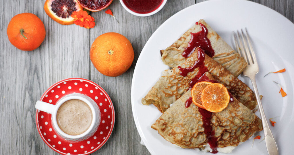 Gluten-Free Vanilla Coconut Cream Crepes