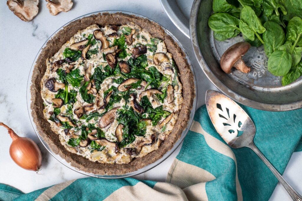 Gluten-Free Mushroom Spinach Pie Recipe