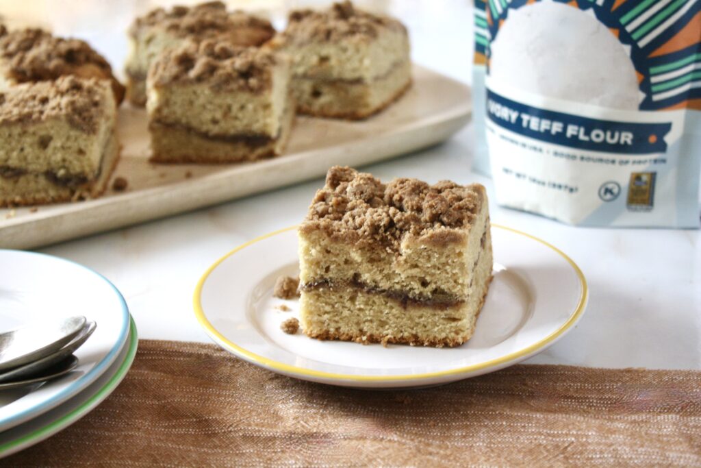 Gluten-Free Vegan Coffee Cake displayed on plate